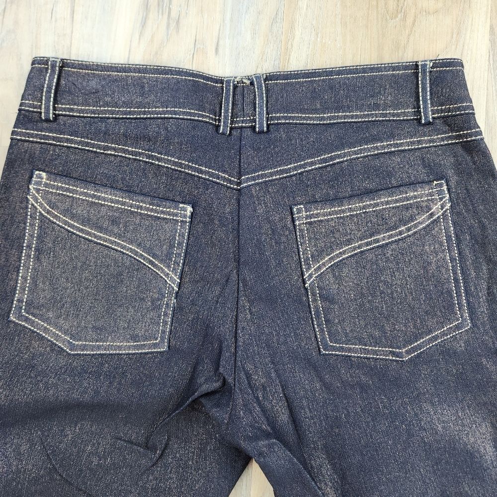 Cache Bronze Metallic Stretch Bootcut Jeans Size … - image 5